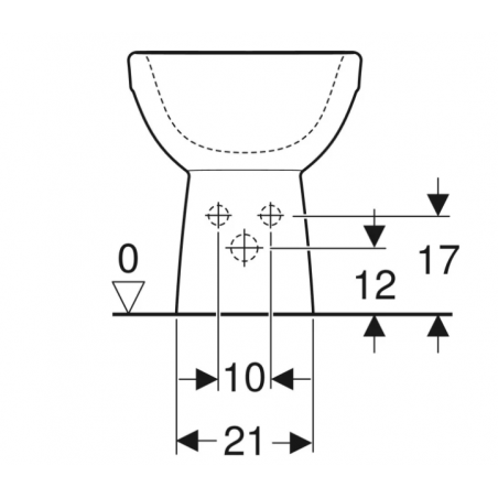 Geberit Selnova, Floor bidet flush with wall