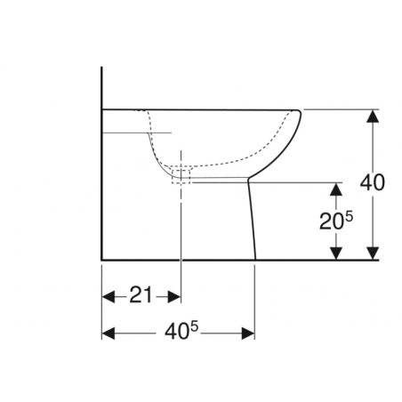 Geberit Selnova, Bidet a pavimento filo parete