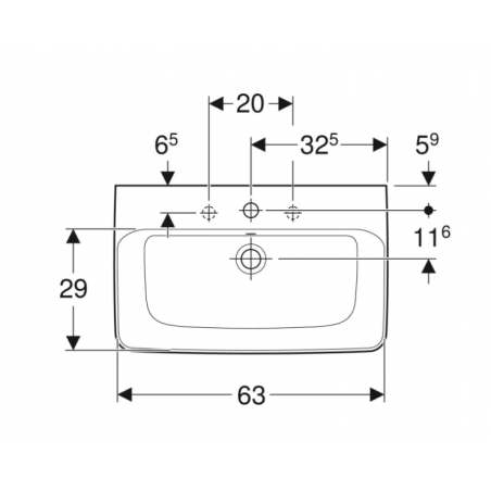 Geberit Selnova Compact, Lavabo