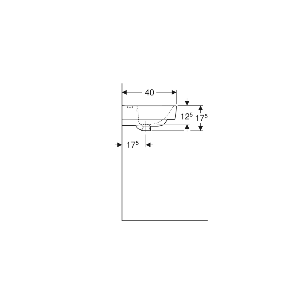 Geberit Selnova Compact, Lavabo