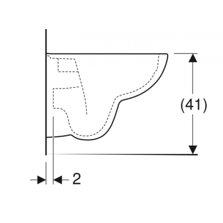 Geberit Selnova Compact, Wall-mounted toilet