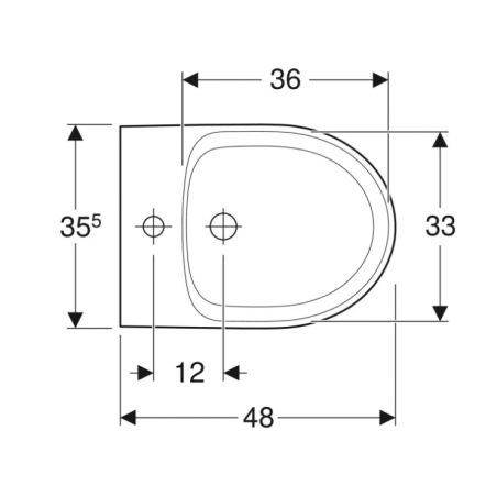 Geberit Selnova Compact, Bidet sospeso