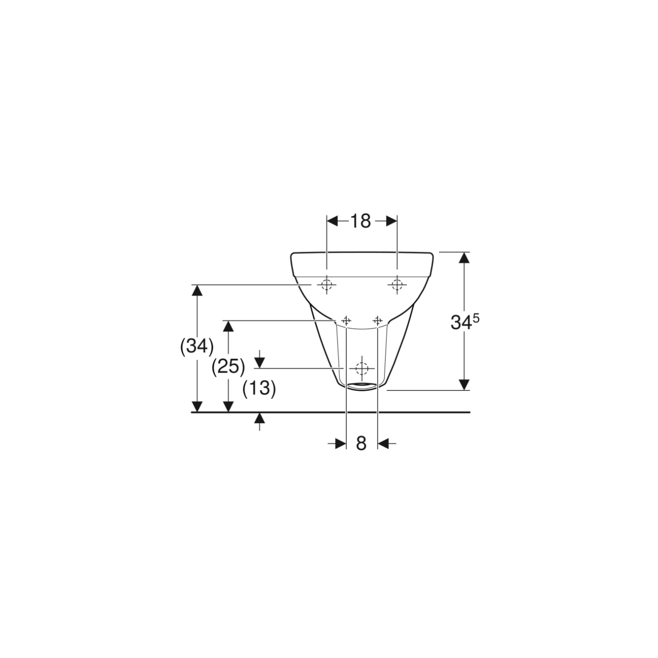 Geberit Selnova Compact, Wall-mounted bidet