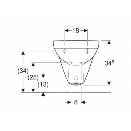 Geberit Selnova Compact, Wall-mounted bidet