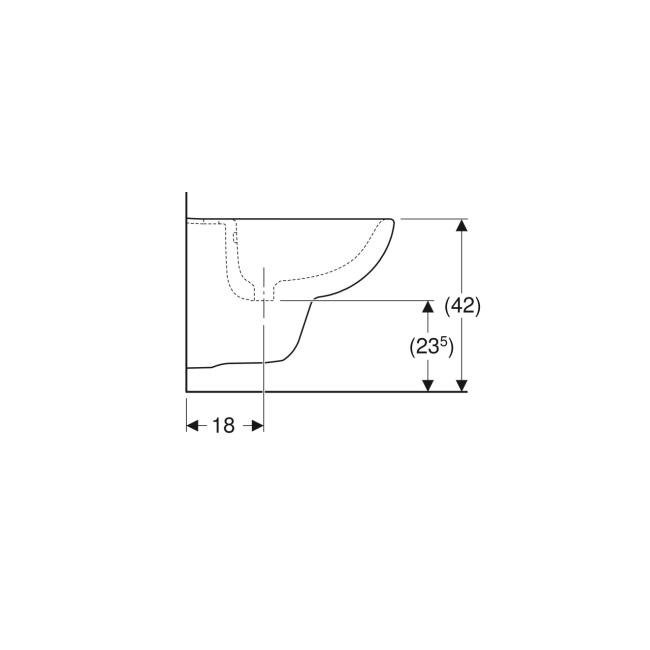 Geberit Selnova Compact, Bidet sospeso