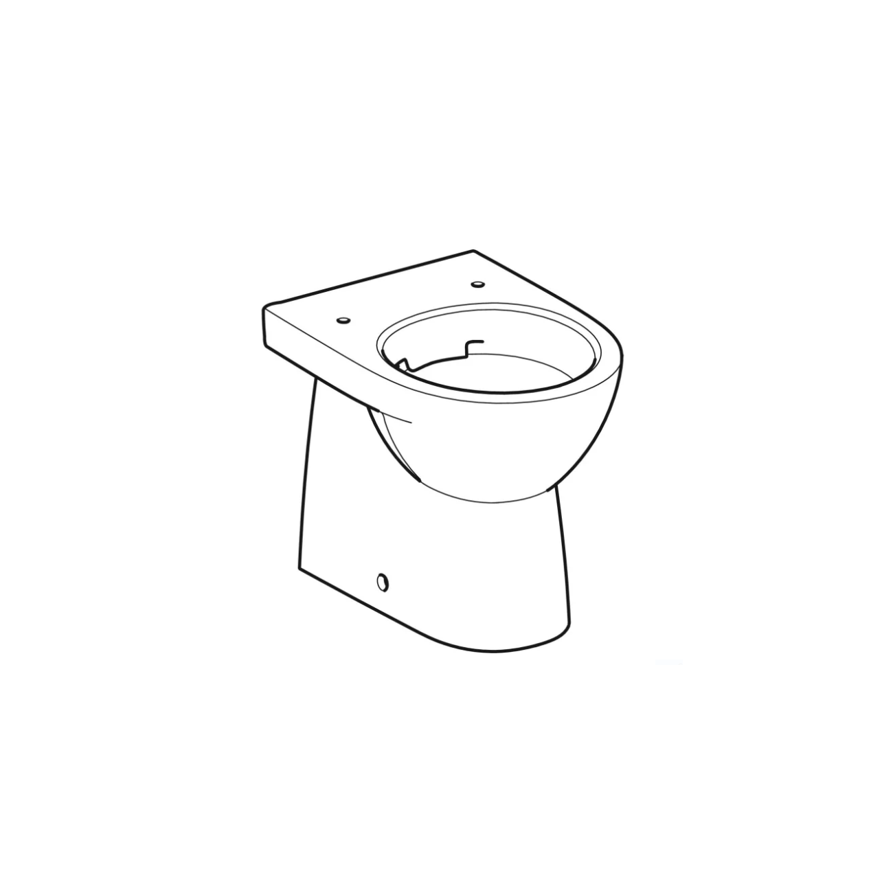 Geberit Selnova Compact, Floor vase flush with wall