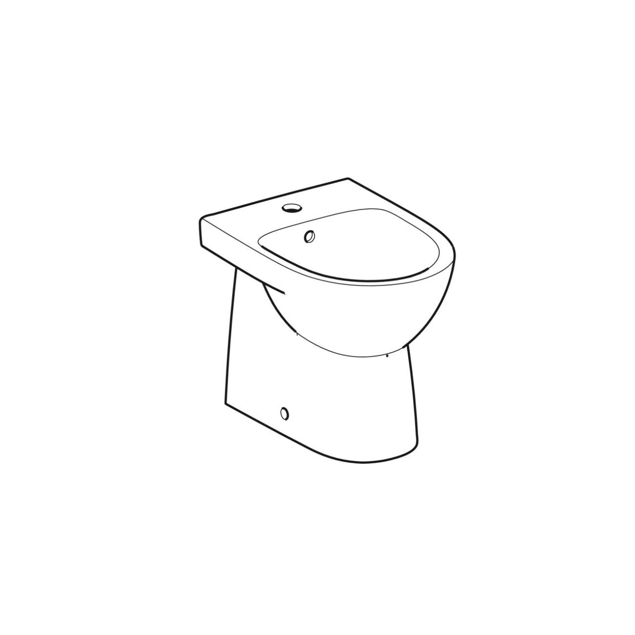 Geberit Selnova Compact, Bidet au sol en fil de mur