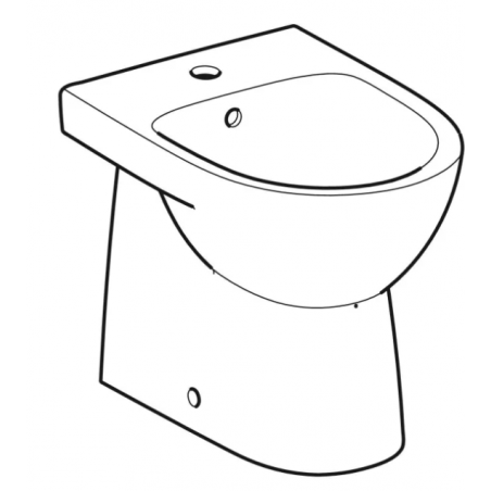 Geberit Selnova Compact, Bidet au sol en fil de mur