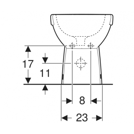 Geberit Selnova Compact, Bidet au sol en fil de mur