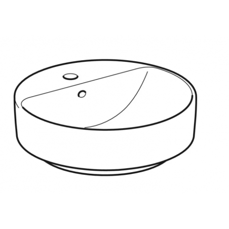 Geberit Variform Lay On, Lavabo à poser rond avec trou
