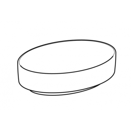 Geberit Variform Lay On, Oval countertop wash basin without hole 55x40