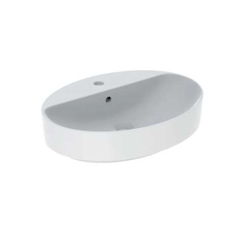 Geberit Variform Lay On, Lavabo ad appoggio ovale con foro 60x45