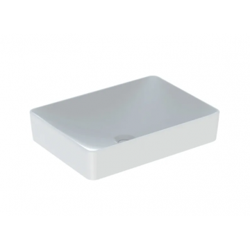 Geberit Variform Lay On, Lavabo appoggio rettangolare senza foro 55x40
