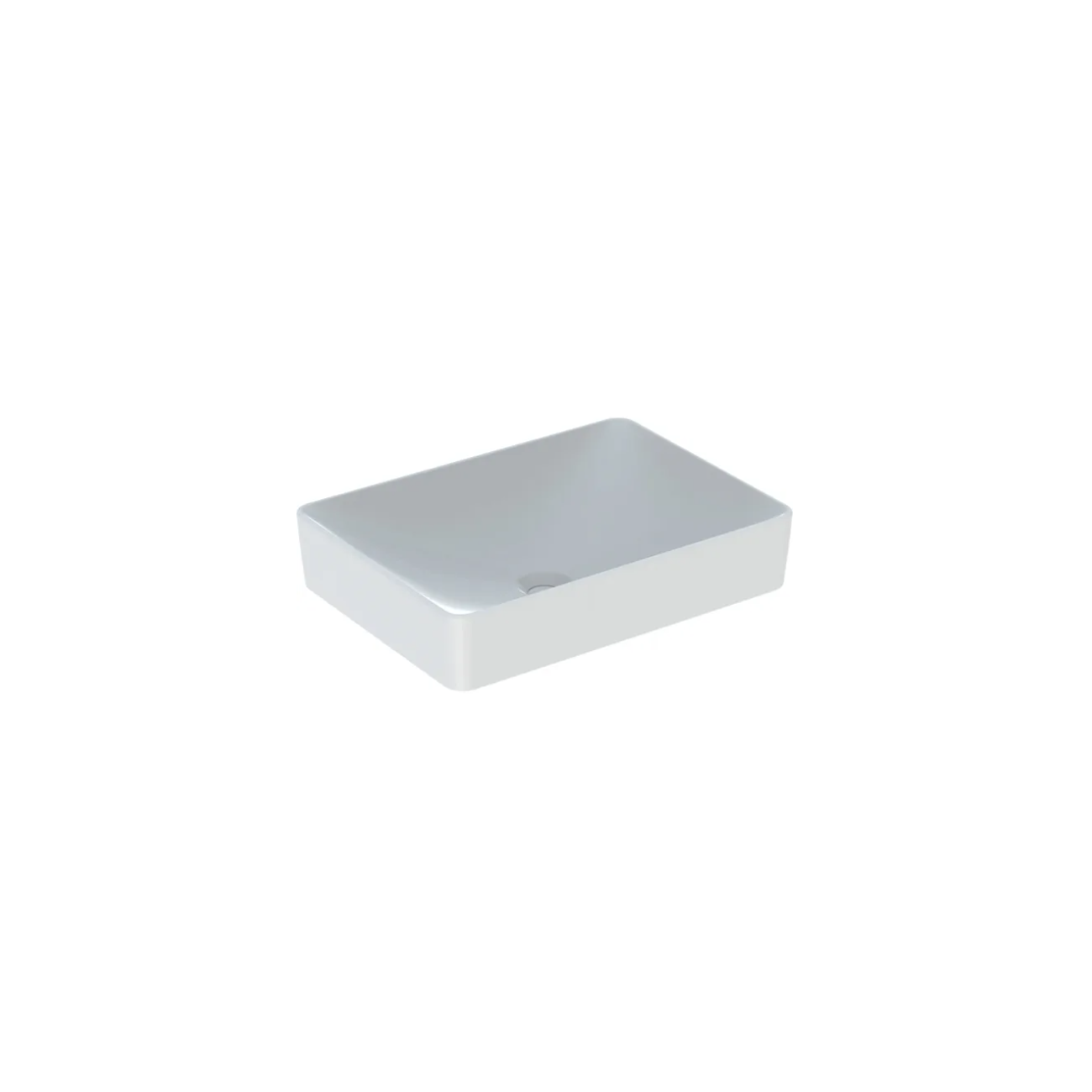 Geberit Variform Lay On, Lavabo appoggio rettangolare senza foro 55x40
