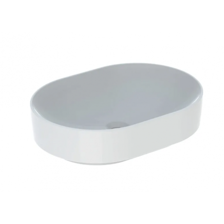 Geberit Variform Lay On, Lavabo appoggio ellittico senza foro 55x40