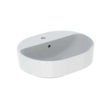 Geberit Variform Lay On, Lavabo appoggio ellittico con foro 55x40
