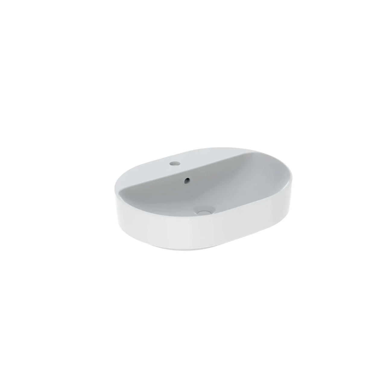 Geberit Variform Lay On, Elliptical basin with hole 60x45