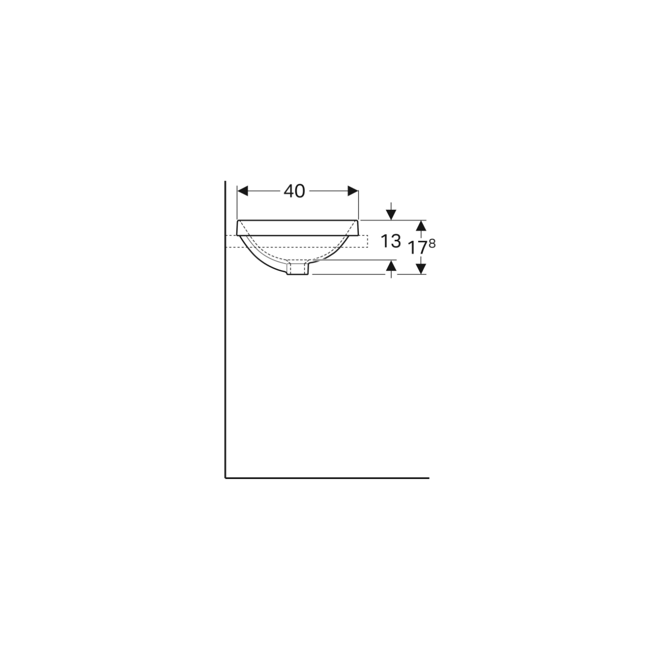 Geberit Variform In Set, Lavabo soprapiano incasso ovale 50x40