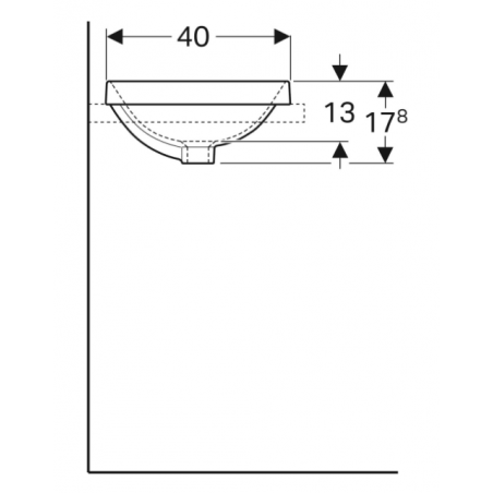 Geberit Variform In Set, Lavabo soprapiano incasso ovale 50x40