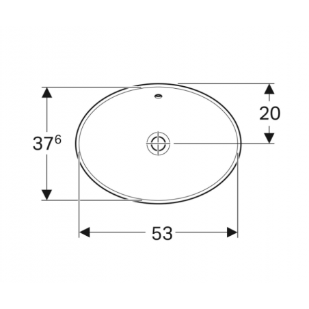 Geberit Variform In Set, Lavabo soprapiano incasso ovale 55x40