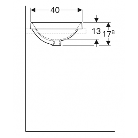 Geberit Variform In Set, Lavabo soprapiano incasso ovale 55x40