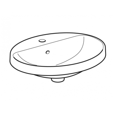 Geberit Variform In Set, Oval recessed countertop with 55x45 hole