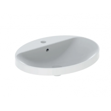 Geberit Variform In Set, Lavabo soprapiano incasso ovale con foro 60x48
