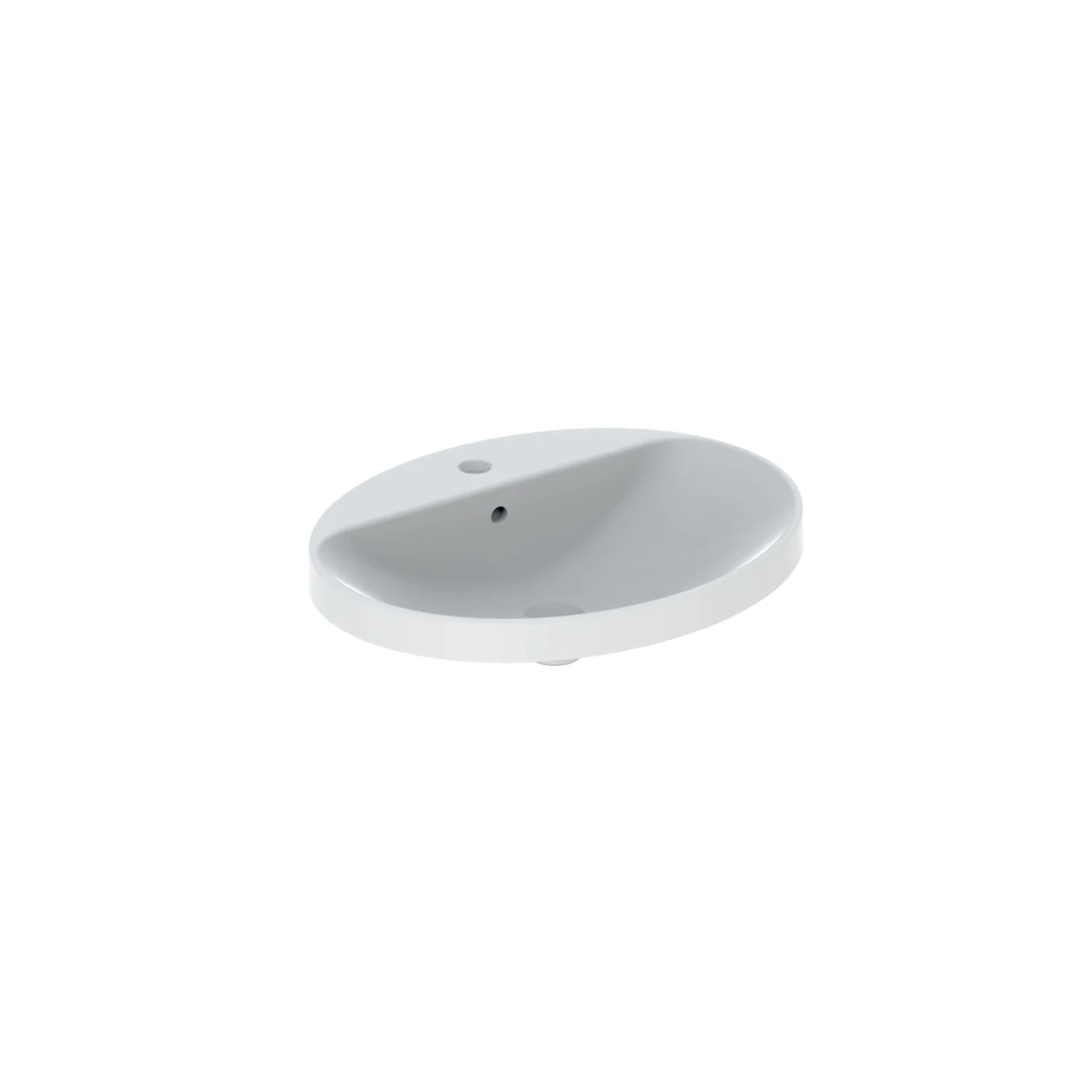 Geberit Variform In Set, Oval recessed countertop with 60x48 hole