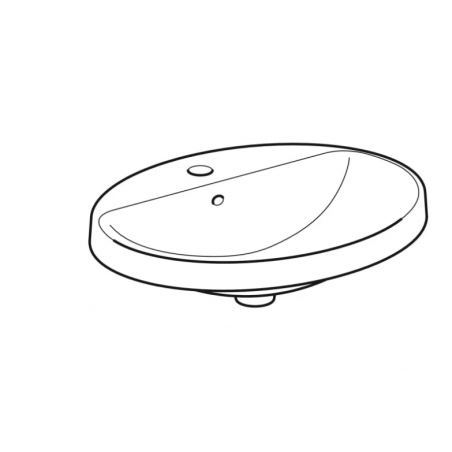 Geberit Variform In Set, Oval recessed countertop with 60x48 hole