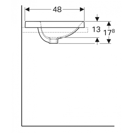 Geberit Variform In Set, Evier encastré ovale avec trou 60x48