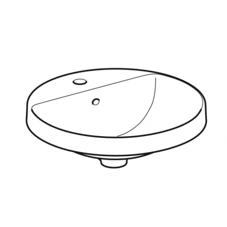 Geberit Variform In Set, Vasque encastrée ronde avec trou 48