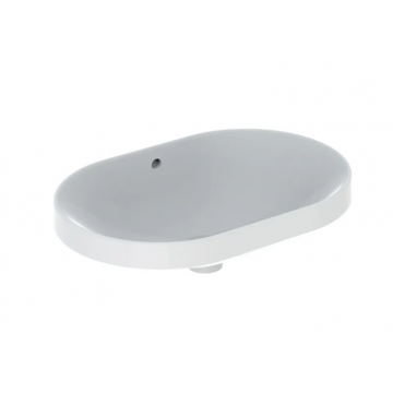 Geberit Variform In Set, Lavabo soprapiano semi-incasso ellittico con foro 60x40