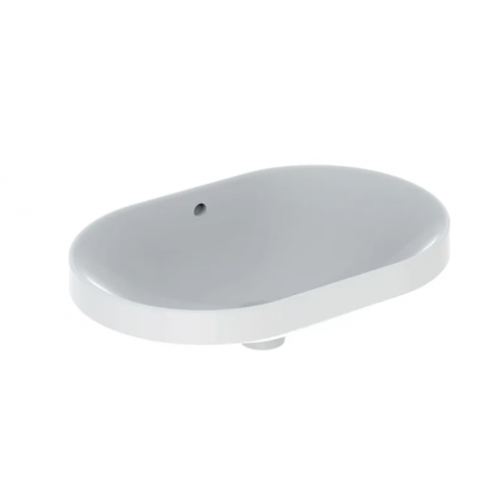 Geberit Variform In Set, Lavabo soprapiano semi-incasso ellittico con foro 60x40