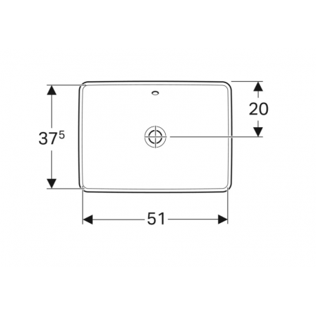 Geberit Variform In Set, Lavabo soprapiano da incasso rettangolare 55x40