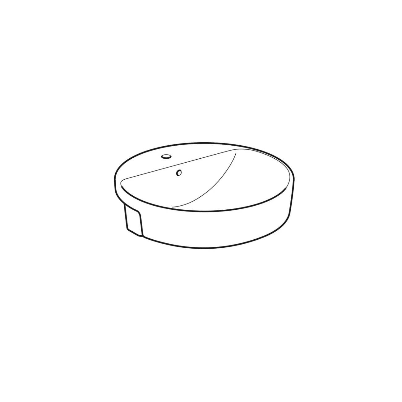 Geberit Variform In Set, Round basin with hole 50