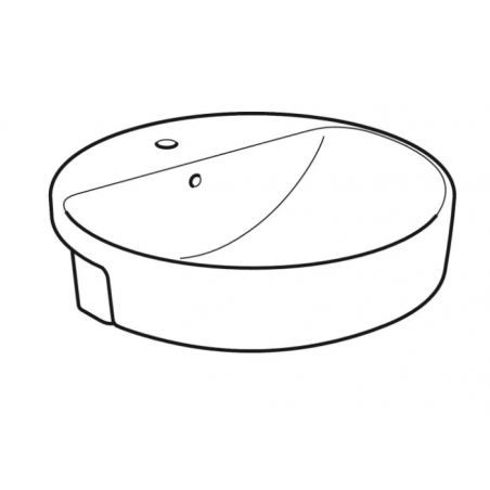 Geberit Variform In Set, Lavabo semincasso rotondo con foro ? 50