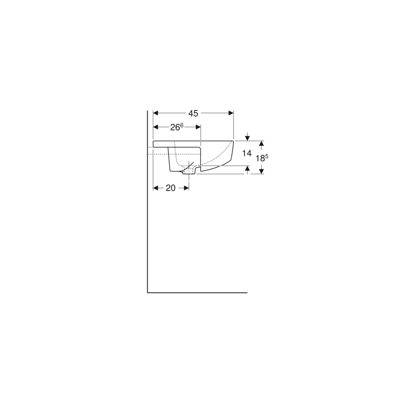 Geberit Variform In Set, Lavabo semincasso quadrato ? 55