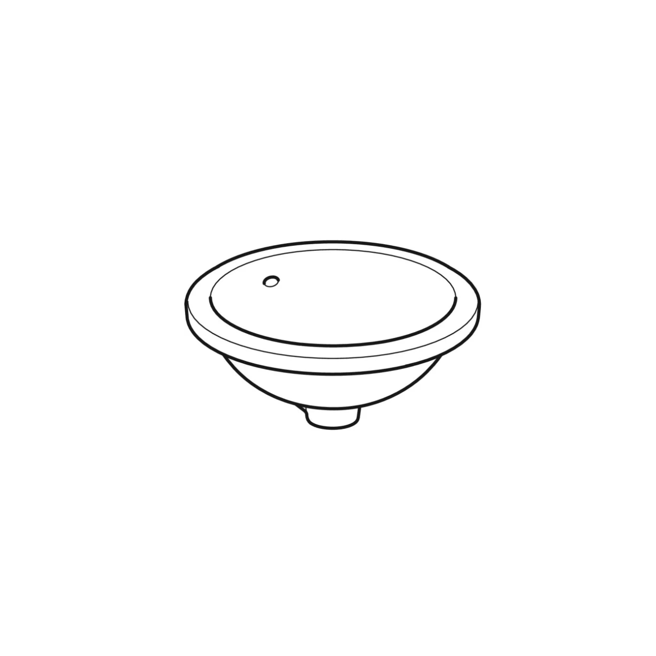 Geberit Variform Under, Built-in basin rotonado 33