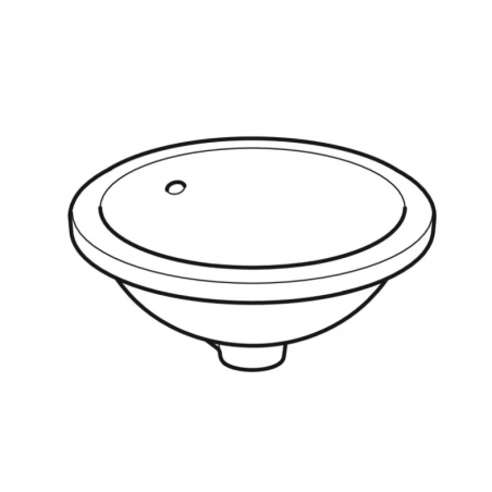 Geberit Variform Under, Lavabo sous plan encastré rotatif 33
