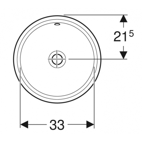 Geberit Variform Under, Lavabo sous plan encastré rotatif 33