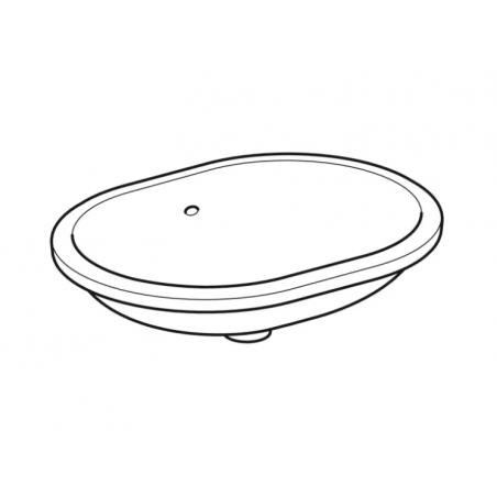 Geberit Variform Under, Evier sous plan encastré elliptique 55x40