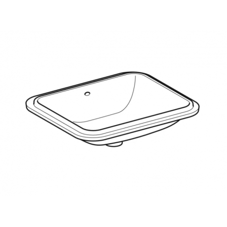Geberit Variform Under,  Recessed rectangular washbasin 50x40