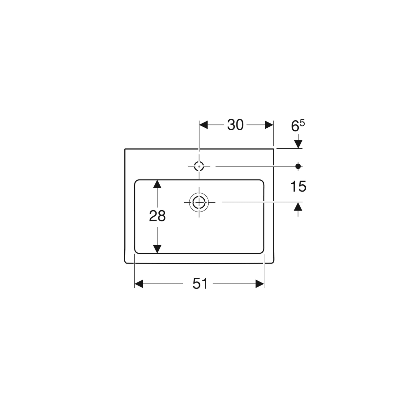 Geberit Closer, Lavabo rettangolare