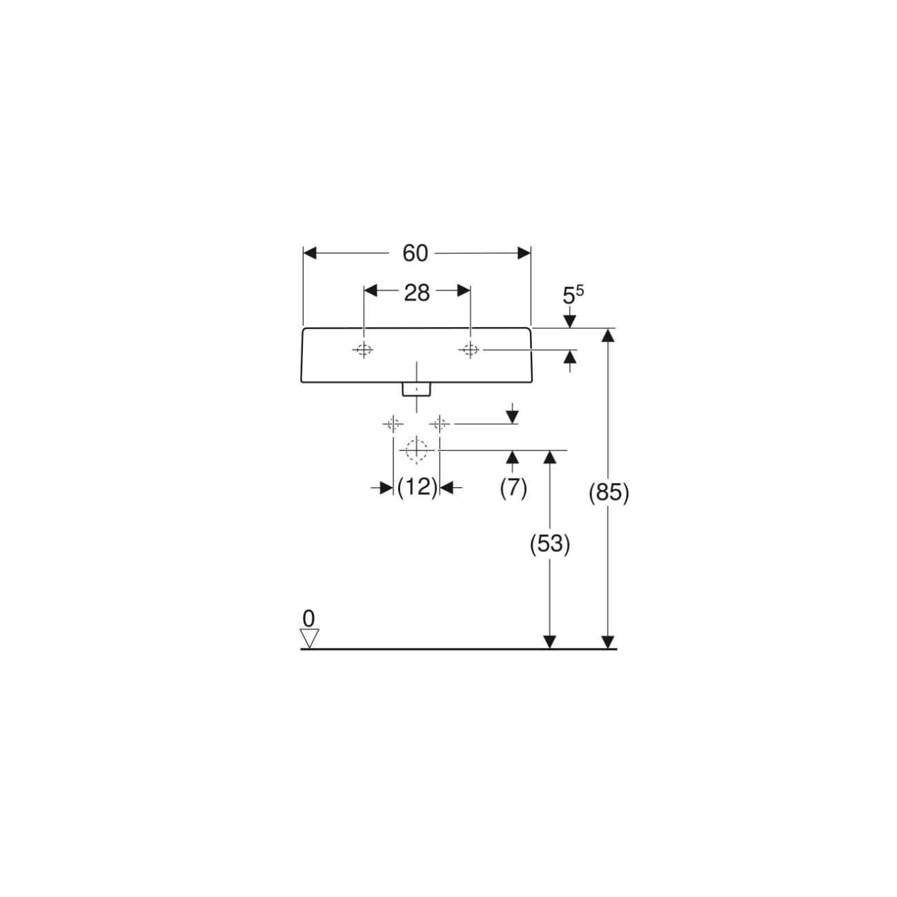 Geberit Closer, Rectangular basin