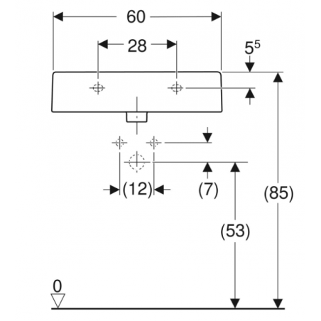 Geberit Closer, Lavabo rettangolare