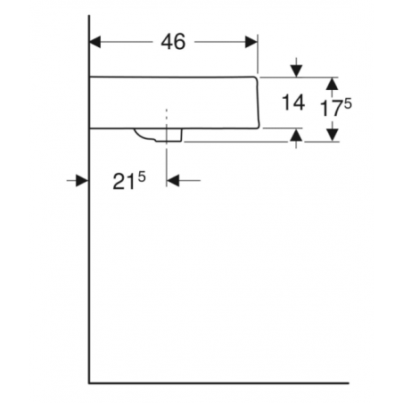 Geberit Closer, Rectangular basin