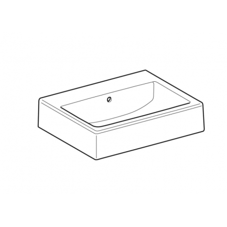 Geberit Closer, Lavabo rettangolare 60 cm senza foro