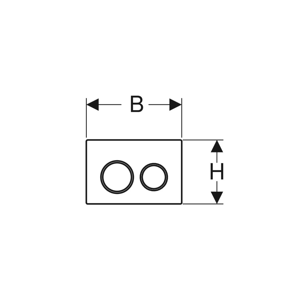 Geberit Omega20, Control plates black/ chrome