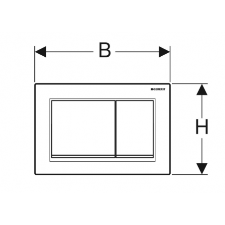 Geberit Omega20, Placche di comando cromato opaco