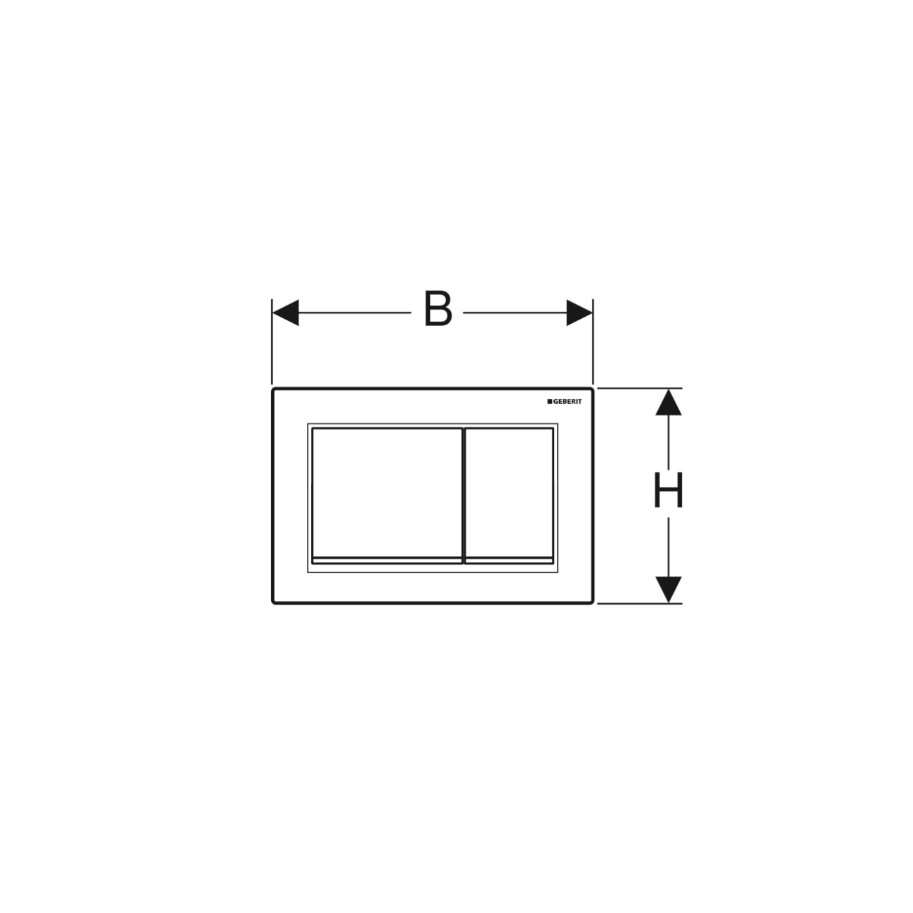 Geberit Omega20, Placche di comando Cromo/Satinato